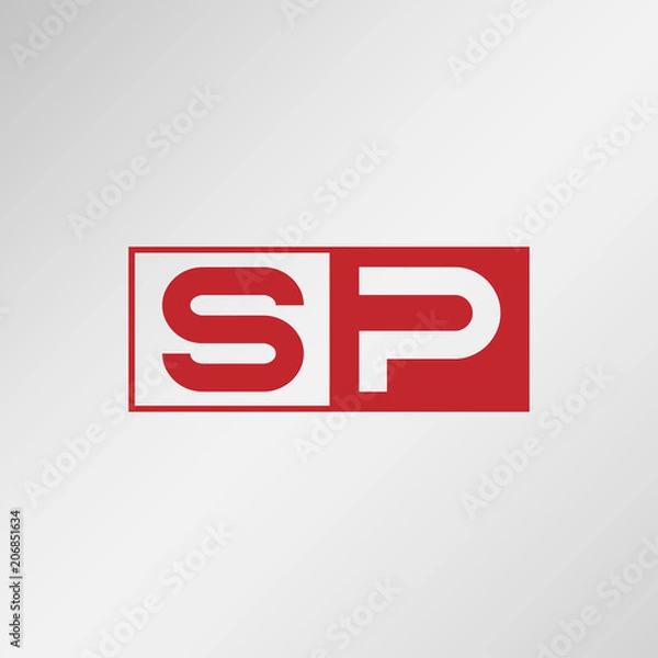 Obraz Initial Letter SP Logo Template Vector Design