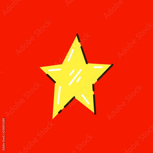 Fototapeta Star icon. Sky, Xmas, favorite and night icons set. Star of David vector. Shining star. Five star