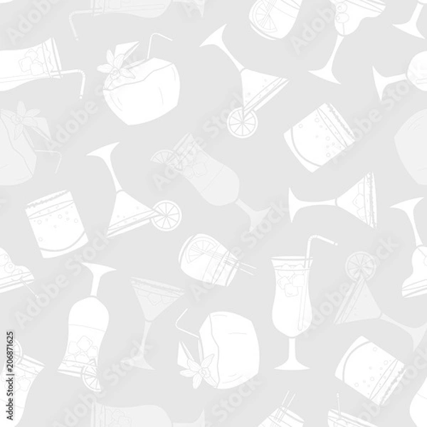 Fototapeta Cocktail random on gray background.