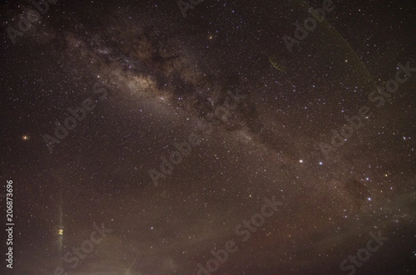 Obraz milky ways and lens flear effect 