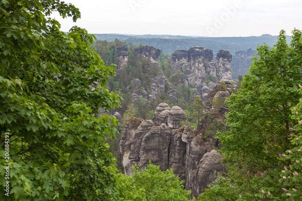 Obraz Saxon Switzerland National Park.  Is a National Park in the German Free State of Saxony, near the Saxon capital Dresden.