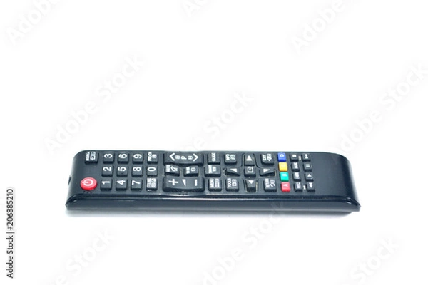 Obraz TV remote control to control the white background.