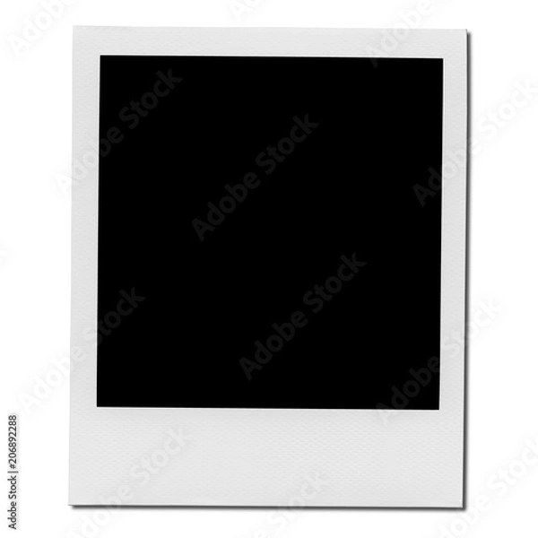 Fototapeta Retro realistyczne puste natychmiastowe zdjęcie z cieniem