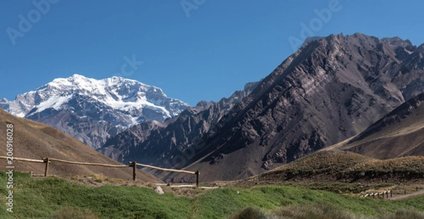 Fototapeta Adventure in the Andes mountains