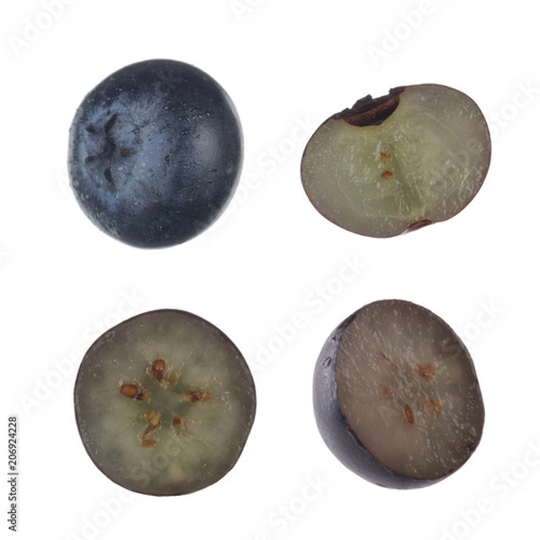 Fototapeta set of bilberries isolated