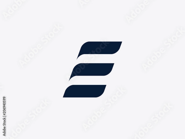 Obraz Letter E Alphabet Logo