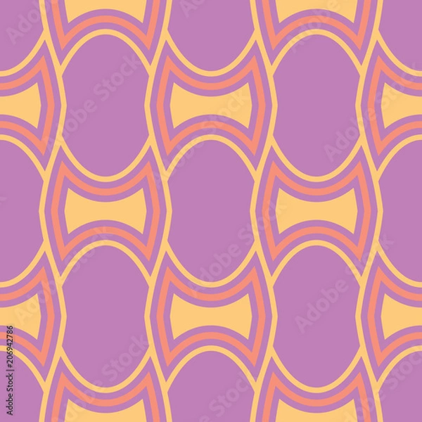 Fototapeta Geometric seamless pattern. Bright colored violet background/