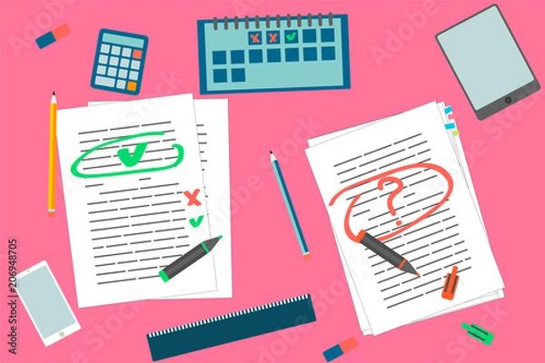 Obraz Students education  elements set