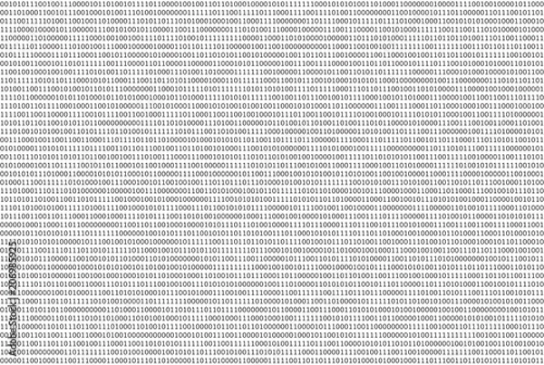 Obraz Computer data by 0 and 1 on white background. Seamless pattern.