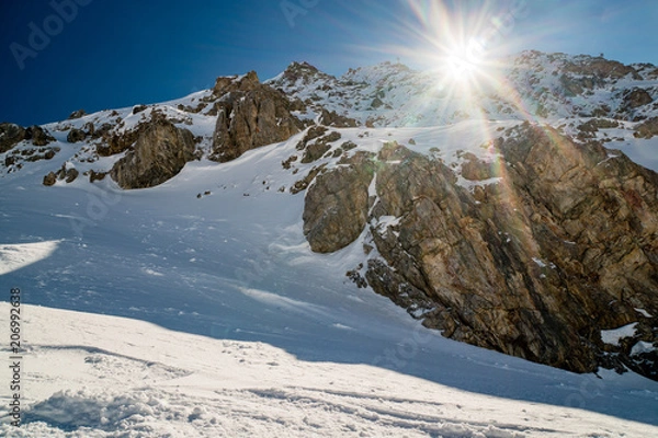 Fototapeta mountain view during winter