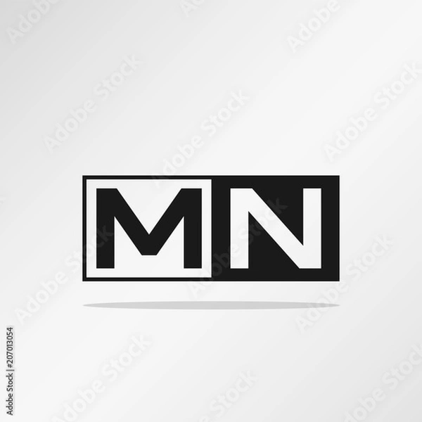 Obraz Initial Letter MN Logo Template Vector Design