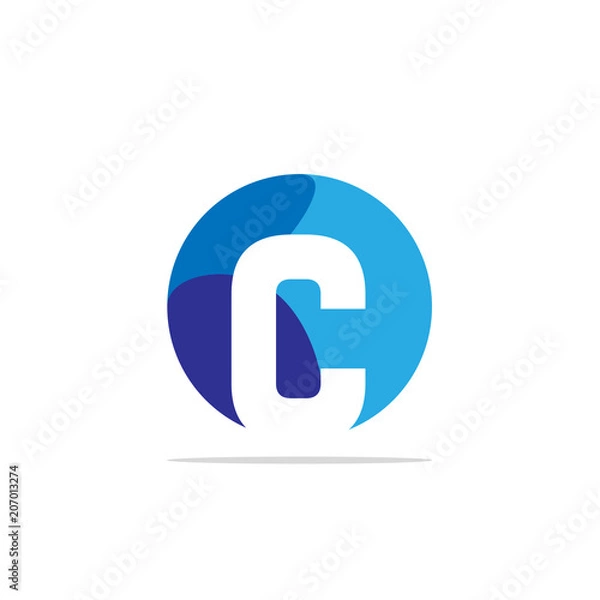 Fototapeta Initial Letter C Logo Template Vector Design