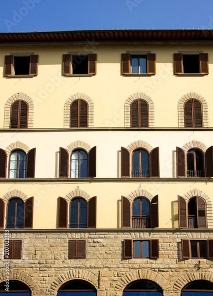 Obraz there are many windows in italian building symmetry in Italy architecture