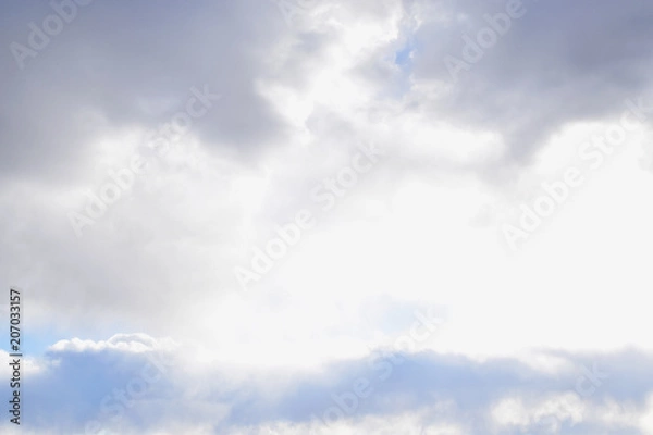 Fototapeta Beautiful view of the cloudy, white sky.