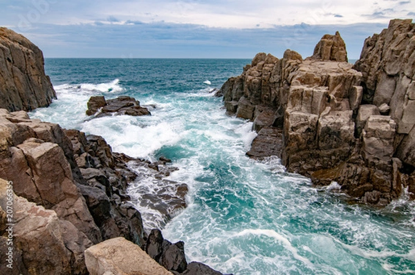 Obraz 日本海の荒波をうける東尋坊