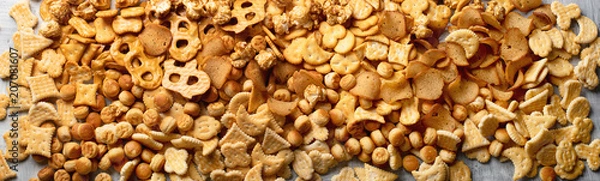 Fototapeta Dry cracker cookies