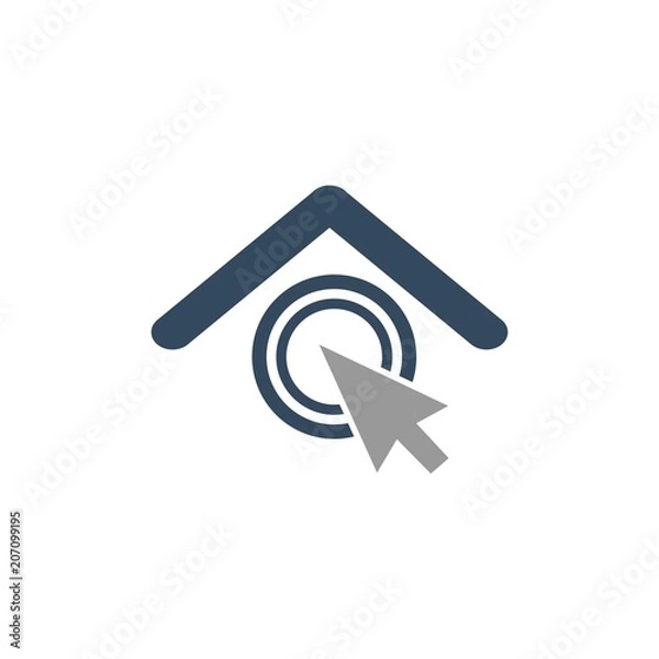 Obraz arrow scroll center logo