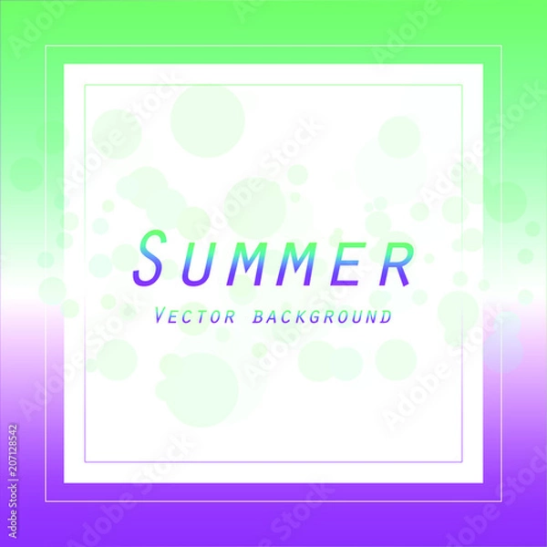 Fototapeta Summer colorful background for your design, text. Frame.