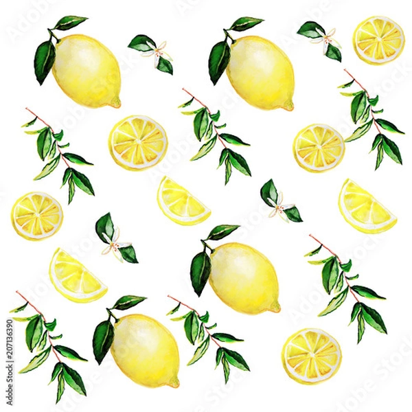 Fototapeta lemon pattern illustration
