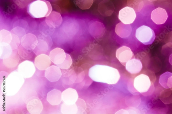 Fototapeta キラキラなボケ背景　白ピンク赤紫