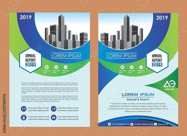 Fototapeta abstract cover and layout for presentation and marketing
