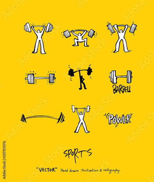 Obraz 스포츠 포스터 / 손으로 그린 스포츠 그림