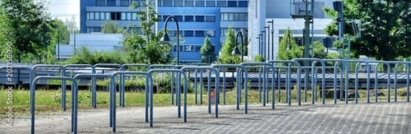 Obraz neuzeitliche Landschaft mit Stangenwald