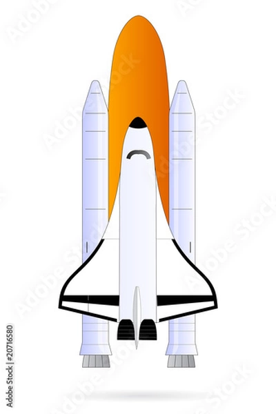 Obraz prom kosmiczny gotowy do startu
