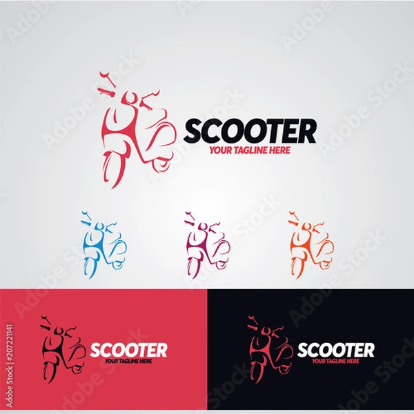 Obraz Szablon projektów Logo skuter