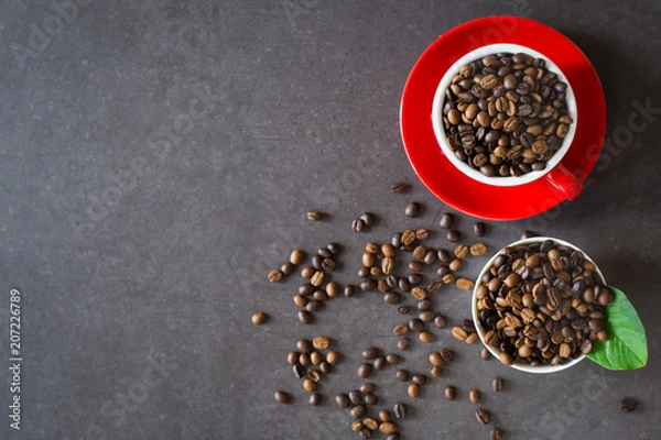 Fototapeta flat lay coffee bean