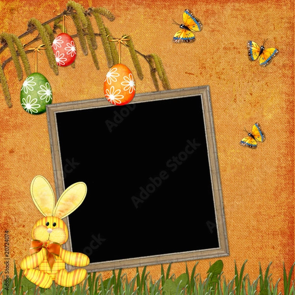 Fototapeta Framework for invitation or congratulation.