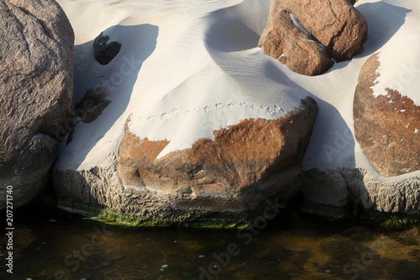 Obraz Stein und Sand am Ufer