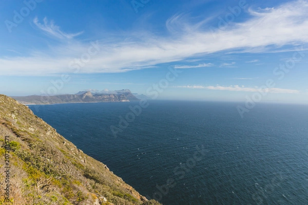 Fototapeta Widok na zatokę False Bay z Cape Point w Kapsztadzie