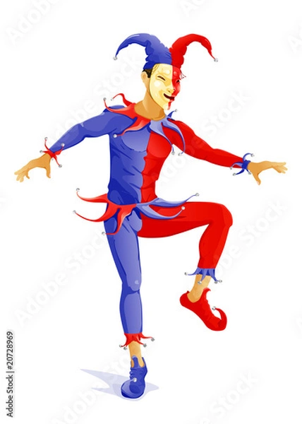 Fototapeta Joker, red and blue