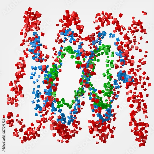 Fototapeta cubes. 3d style vector illustration.