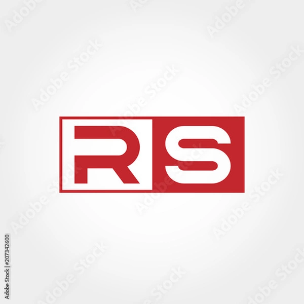 Obraz Initial Letter RS Logo Vector Design