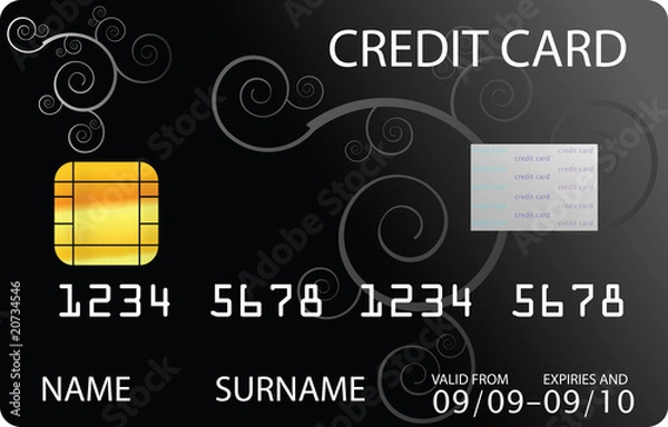 Obraz Black credit card