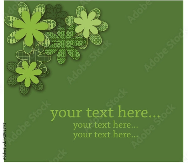 Obraz Flowers with green background