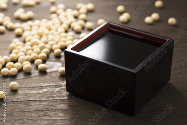 Obraz 枡にはいった醤油