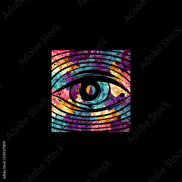 Obraz all seeing eye theme logo template