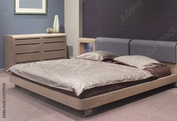 Fototapeta Beautiful and modern bedroom interior design.