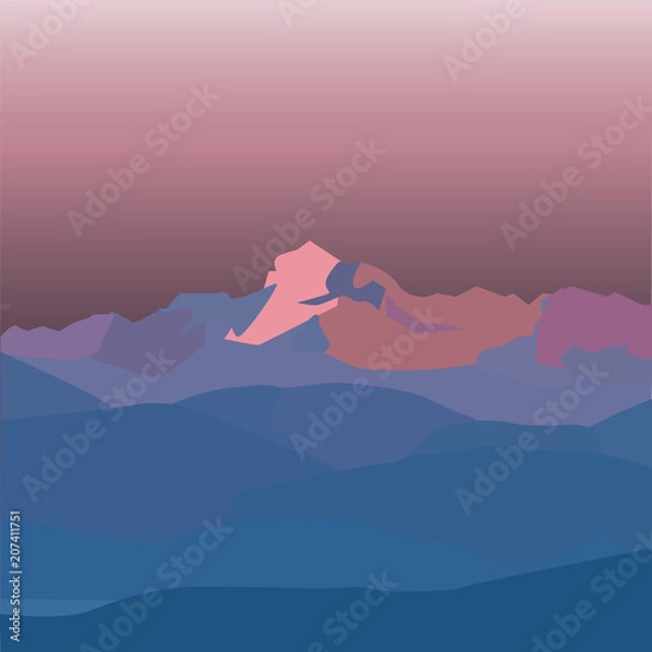 Obraz landscape of mountains