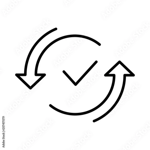 Obraz Time icon. Clock line icon, time logo.