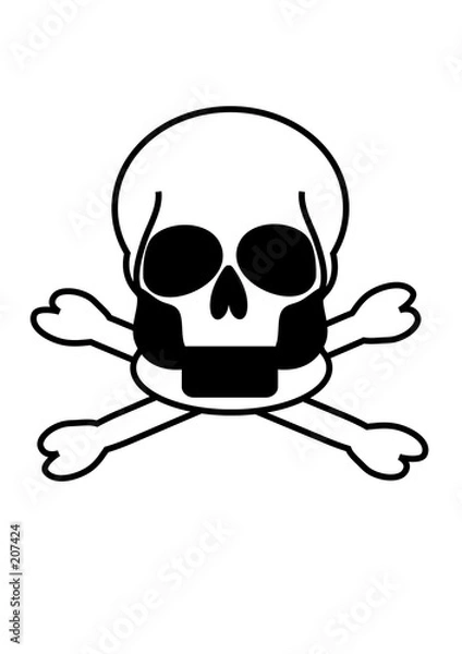 Fototapeta skull and bones