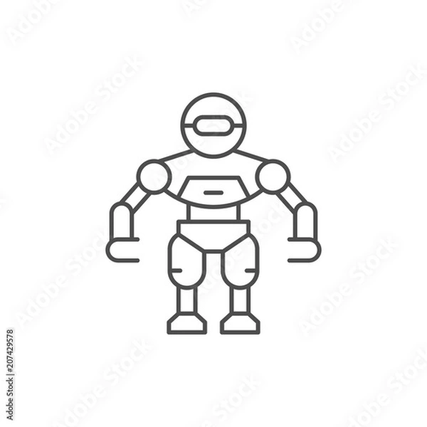 Obraz Robot line icon