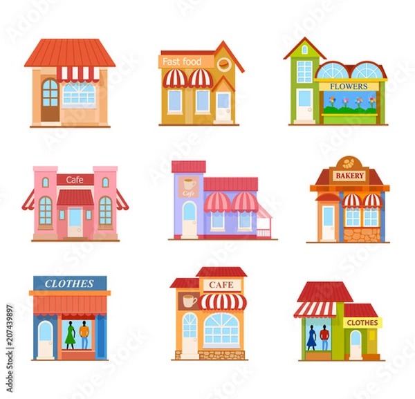 Obraz Building flat style set