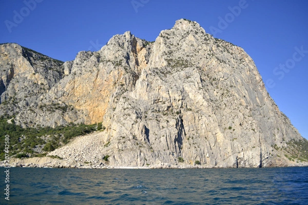 Fototapeta rocks in the Crimea on the Black Sea
