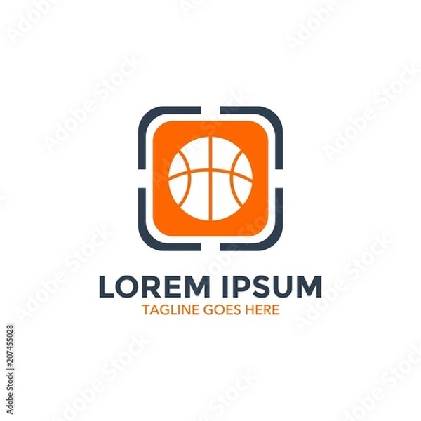 Fototapeta basket ball badge logo vector illustration design