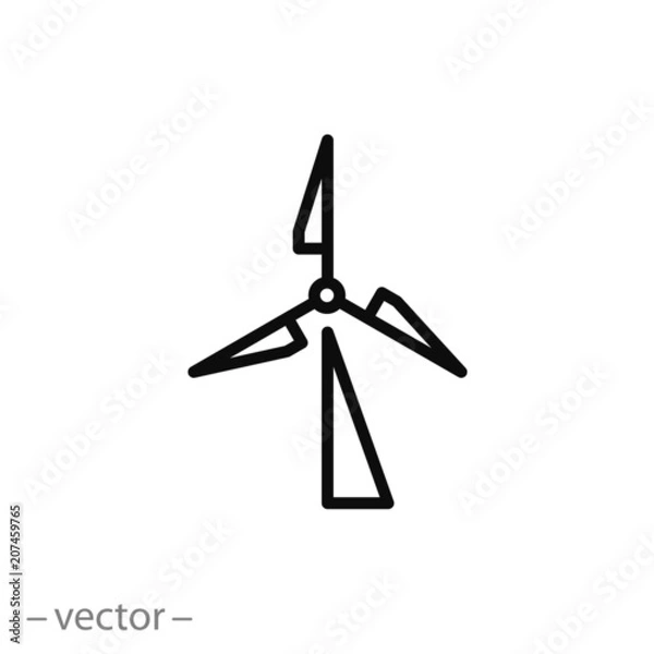Fototapeta Windmill icon vector