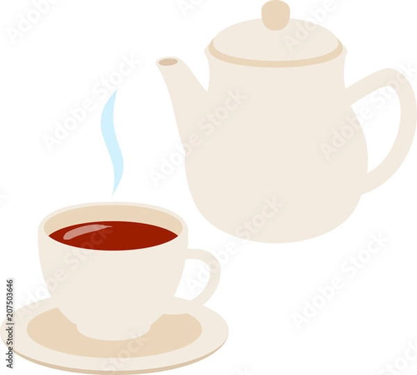 Fototapeta 紅茶とティーポット